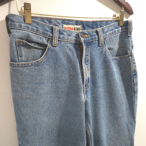 Work King | Men's Blue Jeans Straight Leg 32x30 - Picture 2 of 10